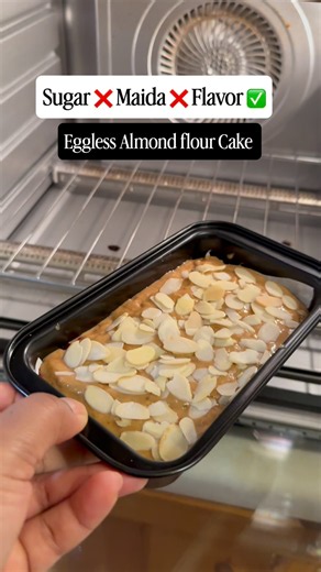 No Sugar | No Maida | Eggless Cake Recipe | Almond Flour Cake | Anniversary Special #egglessbakes