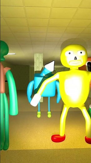 3D MEMES CLONES SANIC, SPONGEBOB AND OTHER in Backrooms #shorts