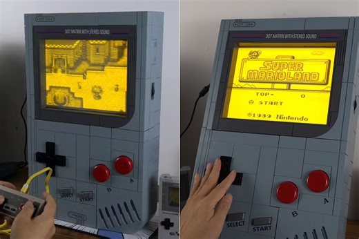Supersized LEGO Game Boy is Fully Functional, Complete with Electroluminescent Screen
