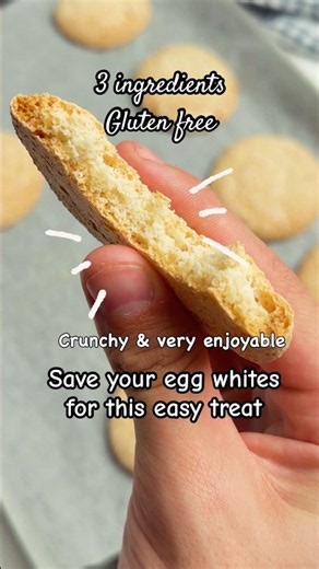 3 ingredients Amaretti , save your egg whites for this easy bake, you are gonna enjoy them ✨✨