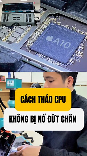 Share cách tháo CPU A10 ít bị nổ bụng đứt chân, còn đóng lên hay ko thì tuỳ vào độ may mắn của bạn 🤭 #daynghesuachuadienthoai | Vinh Van Nguyen