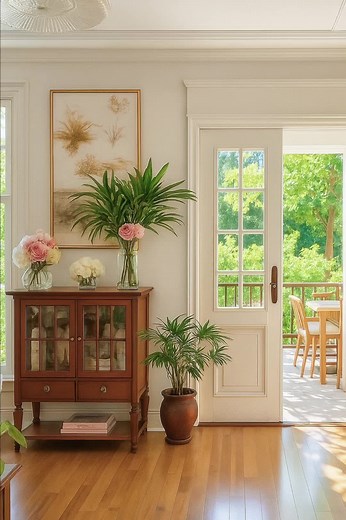 Where sunlight meets peace 🌿☀️ #rusticarchitecture #cozyhome #naturallight #interiordesign #homedecor