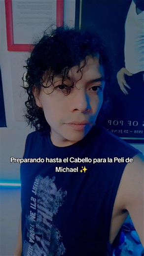 Preparándo mi cabello como Michael Jackson 👑 para la película 🎥⭐👑