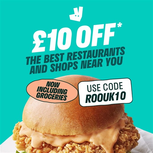 Use code ROOUK10. Minimum order value and T&Cs apply. | Deliveroo