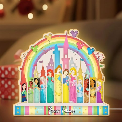 Disney Princess Castle Night Light/disney Princess Night Light/disney Princess Bedroom Sign/child Nursery Nightlight OIOV10 - Etsy