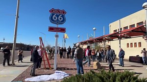 First Route 66 centennial monument in New Mexico unveiled in Gallup