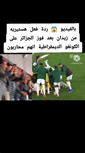 رد فعل زيدان بعد فوز الجزائر على الكنغو