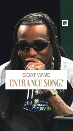 What is the GOAT WWE entrance song? 👀 #GOATTALK Powered by @callofduty Shop Quavo's artist collection and Rey Mysterio WWE merch on Complex | Complex