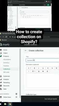 How to create collection on Shopify?