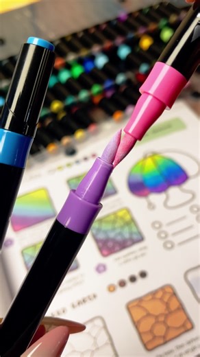 60 Duel tip acrylic markers with a brush end and a fine end. #TikTokMadeMeBuyIt #acrylicmarker #stationery #crafting #augustdeals