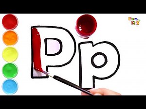 Glitter Letter P p Coloring and Drawing | English Alphabet ABC | Keywords | Dream Kids TV