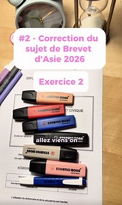 Correction brevet Asie : exercice 2 développement et repères