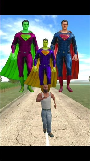 Franklin ভয়ানক😱#super man vs #spiderman vs SUPER SONIC #super #Indianbikedriving3d #shorts #gaming
