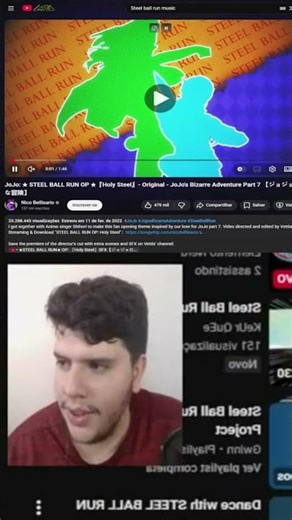 A Opening Verdadeira de Steel Ball Run #shorts #jojosbizzareadventure #anime #steelballrun