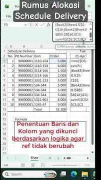 Rumus Alokasi Schedule Delivery #excel #exceltips #exceltricks