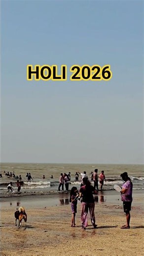 Holi at vasai beach #shorts #holi #trending #holi2026 #holivibes