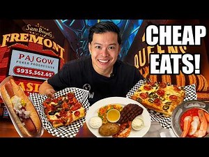 12 MUST-Try Cheap Eats on Fremont Street ! Downtown Las Vegas Food Tour 2025