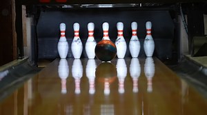Watch what happens when a bowling ball hooks perfectly