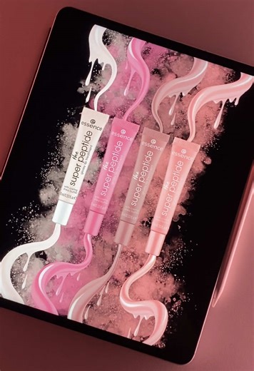 The Super Peptide Glossy Lip Treatment 🤍 01 Peptacular! 🩷 02 Pinkified! 🤎 03 Toffeetastic! 💗 04 Coralized! #essence #superpeptide #liptreatment #lipgloss #peptideliptreatment