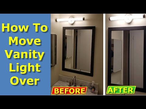 How to Move Off Center Vanity Light Over on Bathroom Wall