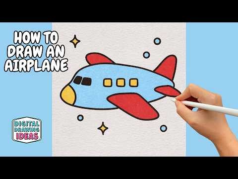 How to Draw an Airplane Step by Step | Easy Drawing Tutorial