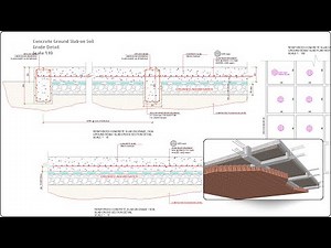 Concrete Ground Slab on Soil Grade Structural CAD Detail