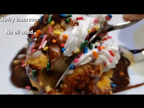 How to make Fried Ice Cream in Air Fryer| Ice Cream Didn't melt in heated Air Fryer | Hot IceCream
