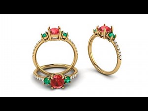 ||Making of Engagement Ring in Matrix 9 ||Cad Design ||Matrix ||Ladies ring ||3D Modeling