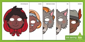 Little Red Riding Hood Story Role-Play Masks