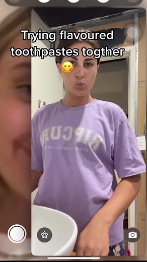 Taste testing flavoured toothpastes 😋 #FaceTime