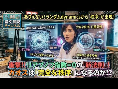 【論文解説】【衝撃】ｶｵｽと秩序の境界！ﾗﾝﾀﾞﾑな力学系における｢ﾘｱﾌﾟﾉﾌ指数｣の謎を解く