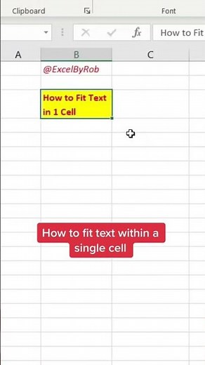 How to Fit Text within a Single Cell in Excel! #excel