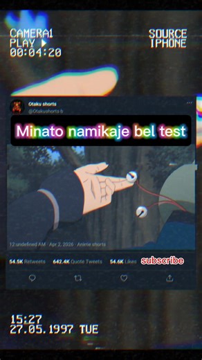 Minato namikaje bel test#animeshorts #naruto