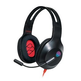 Typhoon RGB LED Light-Up Gaming Headset - Black and Red