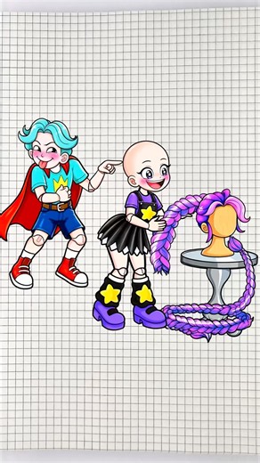Lily Lovebraids Has no Hair? Poopy Playtime 5 Sticker Book DIY #stickerbook #diy #poopyplaytime