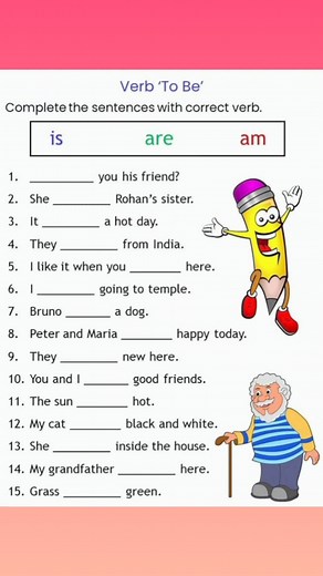 3.7M views · 20K reactions | Verb To Be English grammar worksheet Kiddoctive - Homeschooling #fypシ゚viralシfypシ゚viralシalシ #englishgrammar #grade1 | Kiddoctive - Homeschooling | Facebook