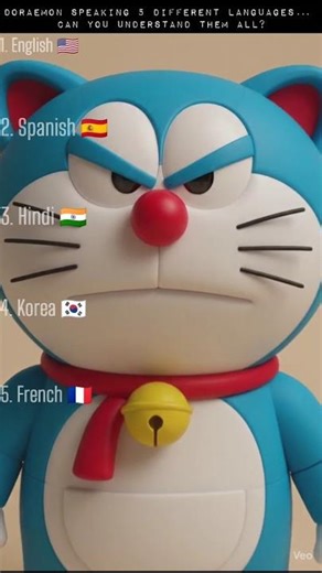Doraemon Speaking 5 Different Languages 🌍