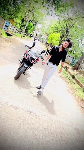 Motorcycle Enthusiast Showcasing Riding Skills