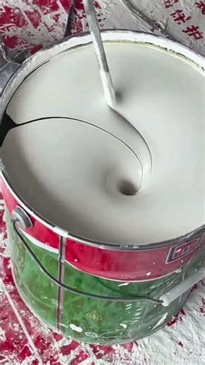 Paint mixing process using a mechanical mixer to achieve a smooth and even consistency