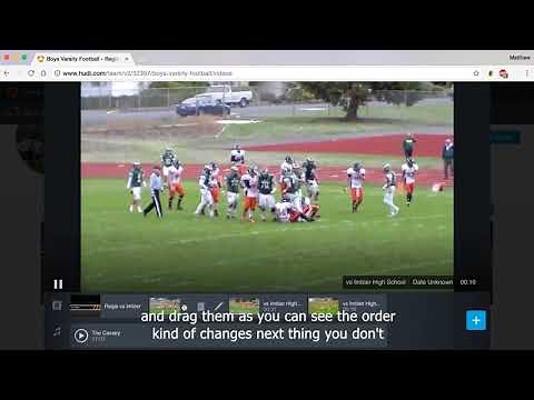 Create a Football highlight Video using hudl