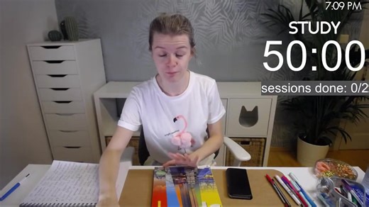 【Study With Me|实时】每天直播学习|你努力学习的样子真好看-现场音|50min/session|长时间高效专注