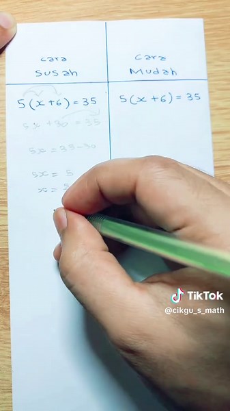 Cara Susah VS Cara Mudah Jawab algebra Matematik SPM #cikguSmath