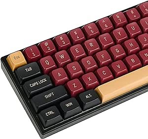 Fogruaden PBT Red Samurai Keycaps, 160 Keycap Set Double Shot Keycaps, CSA Profile, Custom Keycap for Mechanical Keyboard