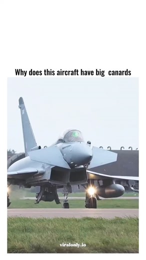 Entertainment on Instagram: "The post features a video of a Eurofighter Typhoon taxiing on a runway, prompting discussion on its prominent foreplanes, or canards, from aviation enthusiast @BLackgold_5 . These canards serve as primary pitch control surfaces, compensating for the delta wing's limited low-speed manoeuvrability by generating lift and maintaining airflow over the main wings at high angles of attack. Unlike conventional tailplanes, Typhoon's foreplanes enable relaxed static stability 