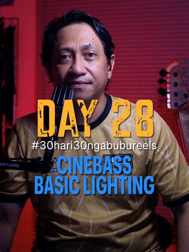 Day 28 – #30hari30ngabubureels Bikin konten musik itu nggak harus langsung pakai lighting mahal. Cukup mulai dari 2 lighting basic: 💡 Key Light – lampu utama buat menerangi wajah dan bass ✨ Background Light – buat kasih depth di background Dengan lighting yang simple aja, video kalian bisa langsung terasa lebih hidup dan cinematic. Yang penting bukan alatnya… tapi kreativitasnya.