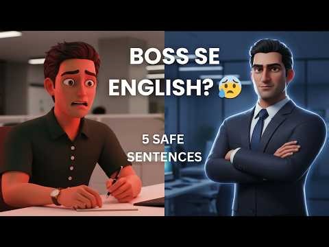 Office Mein English Ka Darr? Boss Se Kaise Baat Karein (5 Smart Sentences) | Learn English