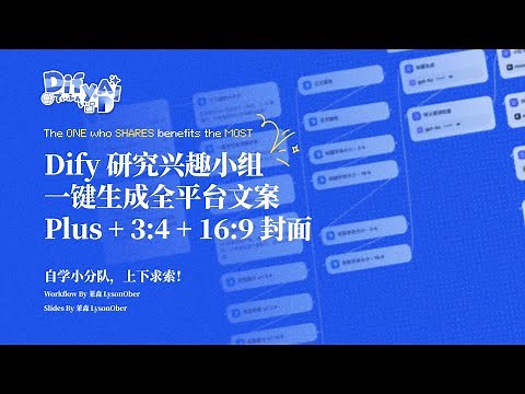‪@dify_ai‬ Tutorial | 教程案例分享：Dify 一键生成多尺寸 Cover 与全平台文案