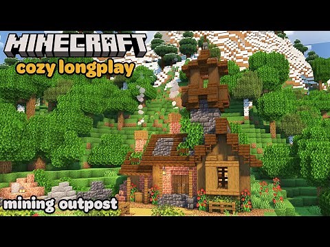 Minecraft Relaxing Longplay - Building a Mining Outpost (No Commentary) [1.20]