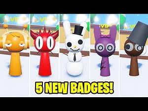 (WINTER!) 3D SPRUNKI RP AND ANIMATIONS - How to get ALL 5 NEW BADGES!! NEW UPDATE! (ROBLOX)