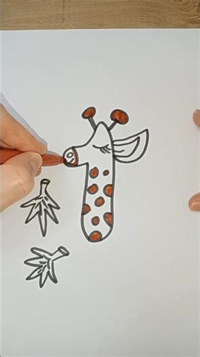 "🦒 How to Draw Number 1 as a Cute Giraffe! (Easy Step-by-Step Drawing Tutorial)"